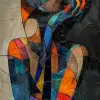 女人，画布油画，巴勃罗·毕加索的风格，立体主义，形式的密度，我不敢相信这有多美--ar 71：129 --styminster 750 --v 6