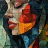 女人，画布油画，巴勃罗·毕加索的风格，立体主义，形式的密度，我不敢相信这有多美--ar 71：129 --styminster 750 --v 6