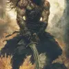 Cú Chulainn的戏剧插图，以爱尔兰神话、凯尔特意象的风格--ar 35：64