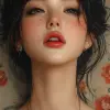 亚洲女性，插画，动漫美学风格，手绘细节--ar 73：128 --styleum 750