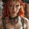 女人-魔鬼肖像，魅力，穿着时尚服装，32 k uhd，魅力，神秘的背景，创意，--ar 4：7 --v 6.0 --s 750 --风格原始