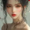 亚洲女性，插画，动漫美学风格，手绘细节--ar 73：128 --styleum 750