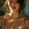 photography, danielle ruiz, in the style of nick alm, portraits with soft lighting, tanya shatseva, close up, video, golden light, rollerwave --ar 73:108 --stylize 750 --v 6