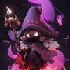 RPG盲盒，角色扮演游戏中的可定制角色，以神奇的姿势施展强大的咒语，电影灯光，神秘的调色板，V射线，梦幻般的场景背景--ar 2：3 --niji 5