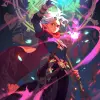 RPG盲盒，角色扮演游戏中的可定制角色，以神奇的姿势施展强大的咒语，电影灯光，神秘的调色板，V射线，梦幻般的场景背景--ar 2：3 --niji 5