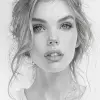 sketch of a woman, bold use of line, in the style of Peter Paul Rubens, light gray, intense close-ups, i can't believe how beautiful this is --ar 73:109 --stylize 750 --v 6