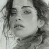 女人的素描，大胆运用线条，以彼得·保罗·鲁本斯的风格，浅灰色，激烈的特写，我不敢相信这有多漂亮--ar 73：109 --styminster 750 --v 6