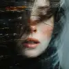 blurry image of a girl, in the style of minimalist beauty, androgynous, light black, mote kei, serene faces, loose and fluid, ethereal abstractions --ar 73:110 --stylize 750 --v 6