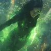 Will-o-the-Buttons，年轻的女超级英雄，灵感来自弗兰克·米勒，黑暗城市，大气灯光，动作姿势--ar 4：5 --s 550