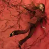 瑞典美发师玛拉·senilin穿着一套黑色套装，红色线条风格，自然灵感的形式，帕特里克·凯利，jeeyweldane lee，wetcore，乔斯林·霍比--s 750 --c 10 --w 50 --ar 51：64 --v 6.0 --style raw